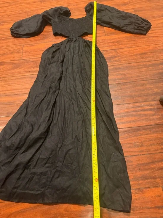 Faithfull the Brand Black Cutout Maxi with Puff Sleeves - Picture 9 of 9